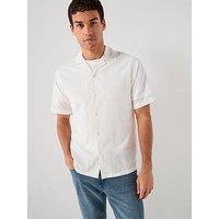 Jack & Jones Breeze Lined Blend Resort Short Sleeve Shirt - White