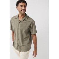 Jack & Jones Tyson Textured Resort Short Sleeve Shirt - Khaki