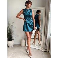 Style Cheat Hotfix Satin Mini Dress
