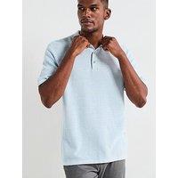 Jack & Jones George Knitted Polo Top - Chambray Blue