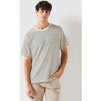 Jack & Jones Dover Striped Short Sleeve T-Shirt - White