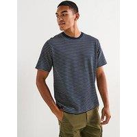 Jack & Jones Dover Striped Short Sleeve T-Shirt - Navy