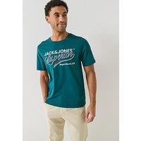 Jack & Jones Logo Short Sleeve T-Shirt - Dark Green