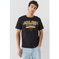 Jack & Jones Logo Short Sleeve T-Shirt - Black