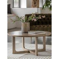 Gallery Direct Craft Round Coffee Table - Smoked Oak