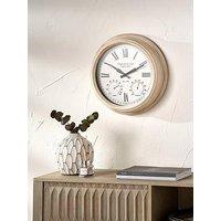 Pacific Lifestyle Antique Effect Gold Brushed Cream Indoor Outdoor Wall Clock