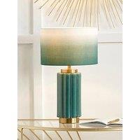 Pacific Lifestyle Lushan Green Scalloped Ceramic Table Lamp