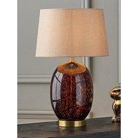 Pacific Lifestyle Lucien Tortoiseshell Glass Tall Table Lamp