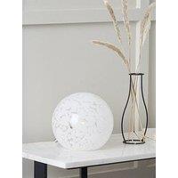 Pacific Lifestyle Aurora Speckled White Glass Spherical Table Lamp