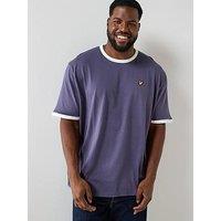 Lyle & Scott Big And Tall Ringer Short Sleeve T-Shirt - Purple