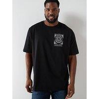 Lyle & Scott Big And Tall Sunshine Inn Graphic T-Shirt- Black