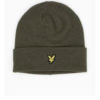 Lyle & Scott Cotton Merino Beanie - Khaki