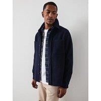 Les Deux Lennon Boucle Overshirt - Navy