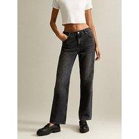 New Look Black Anica Straight Jeans