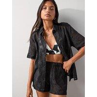 The Very Collection Palm Tree Beach Shirt