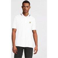 Lyle & Scott Striped Tipped Polo Shirt - White