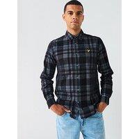 Lyle & Scott Tartan Corduroy Shirt - Black