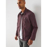 Lyle & Scott Crinkle Nylon Overshirt- Brown