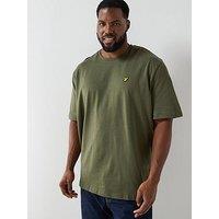 Lyle & Scott Big And Tall Plain T-Shirt- Blue