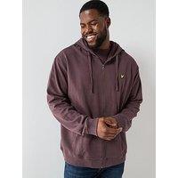 Lyle & Scott Big And Tall Zip Through Hoodie - Brown