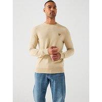 Lyle & Scott Cotton Merino Crew Neck Jumper - Cream