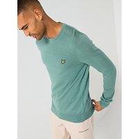Lyle & Scott Cotton Merino Crew Neck Jumper - Green