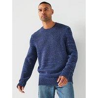 Lyle & Scott Multi Marl Crew Neck Jumper - Blue