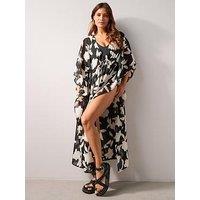 The Very Collection Mix & Match Maxi Tie Waist Kaftan