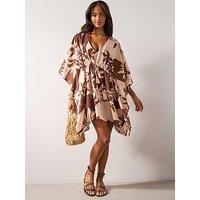 The Very Collection Floral Kaftan - Brown