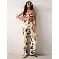 The Very Collection Printed Beach Trousers - Multi