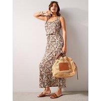 The Very Collection Channel Waist Maxi Dress - Print
