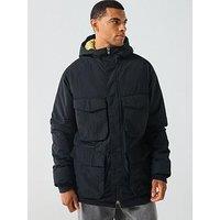 Lyle & Scott Tactical Wadded Parka- Black