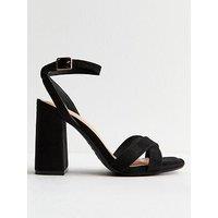 New Look Black Faux Suede Sandals