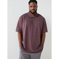 Lyle & Scott Big And Tall Plain Polo Shirt- Brown