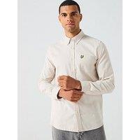 Lyle & Scott Plain Flannel Shirt - Cream