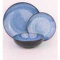 Waterside 12Pc Blue Reactive Glaze Coupe