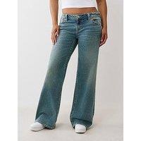True Religion Bobbi Low Rise Baggy Jeans - Dark Wash