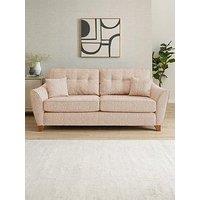 Very Home Halstow 3 Seater Fabric Sofa - Natural - Made To Order In The Uk