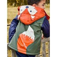 Jojo Maman Bebe Toddler Unisex Fox Cosy Waterproof Jacket - Khaki