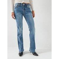 True Religion Becca Mr Bootcut Flap Big T Jeans - Light Wash