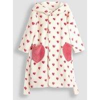 Jojo Maman Bebe Toddler Girls Heart Dressing Gown - Cream