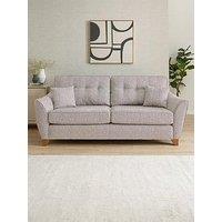 Very Home Halstow 3 Seater Fabric Sofa - Silver - Made To Order In The Uk