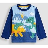 Jojo Maman Bebe Toddler Boys Dino Scene Applique Top - Purple