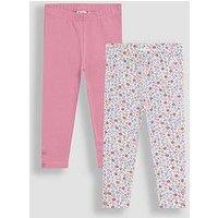 Jojo Maman Bebe Toddler Girls 2-Pack Ditsy Floral Leggings - Pink