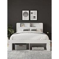 Gfw Anya 135Cm Wooden Ottoman Bed White - Bedframe + Standard Mattress