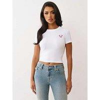 True Religion Crystal Mushroom Short Sleeve Baby Tee - White