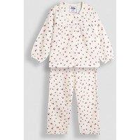 Jojo Maman Bebe Toddler Girls Ditsy Floral Print Woven Classic Pyjamas - Cream