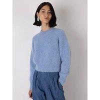 Vi.Ve.Re Gael Alpaca Textured Jumper - Light Blue