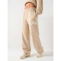 Gym King Womens Restore Knit Straight Leg Jogger - Beige