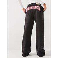 True Religion Embroidered Cinched Sweatpants - Black